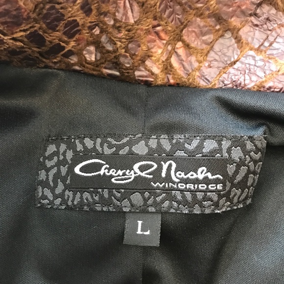 J27_CHERYL NASH. Brown textured metallic jacket. - Picture 6 of 6